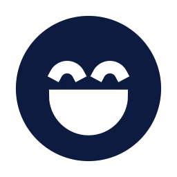 Face laugh icon, Sharp Solid style