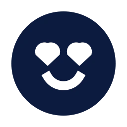 Face love icon, Sharp Solid style