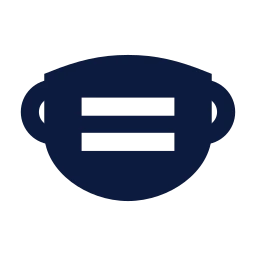 Face mask icon, Sharp Solid style