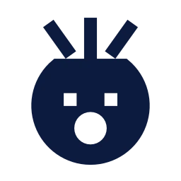 Face mind blown icon, Sharp Solid style