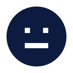 Face neutral icon, Sharp Solid style