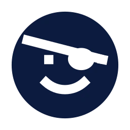 Face pirate icon, Sharp Solid style