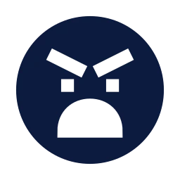 Face rage icon, Sharp Solid style
