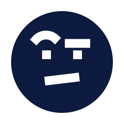 Face skeptical icon, Sharp Solid style
