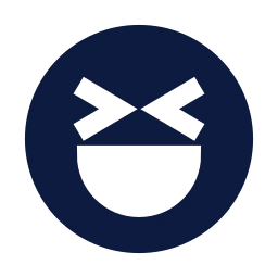 Face squint icon, Sharp Solid style