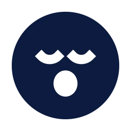 Face yawn icon, Sharp Solid style