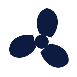Fan icon, Sharp Solid style
