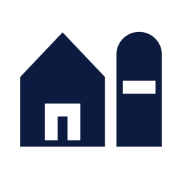 Farmhouse icon, Sharp Solid style