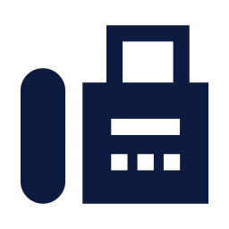 Fax icon, Sharp Solid style