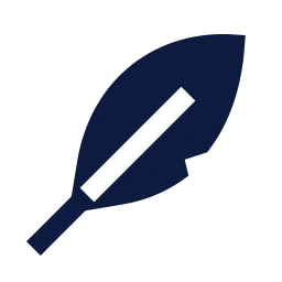 Feather icon, Sharp Solid style