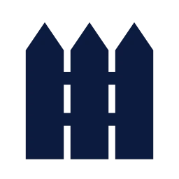 Fence icon, Sharp Solid style