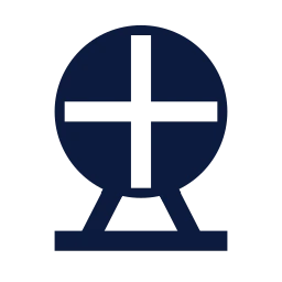 Ferris wheel icon, Sharp Solid style