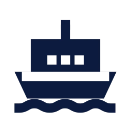 Ferry icon, Sharp Solid style
