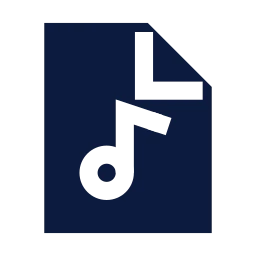 File audio icon, Sharp Solid style