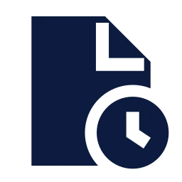 File clock icon, Sharp Solid style