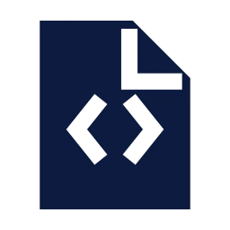 File code icon, Sharp Solid style