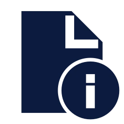 File info icon, Sharp Solid style