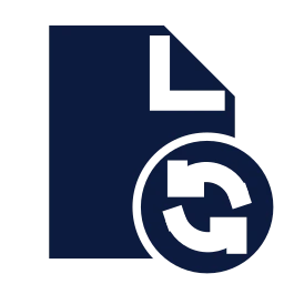 File refresh icon, Sharp Solid style