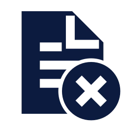 File text x icon, Sharp Solid style
