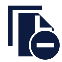 Files minus icon, Sharp Solid style