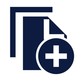 Files plus icon, Sharp Solid style