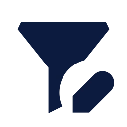Filter edit icon, Sharp Solid style