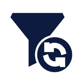 Filter refresh icon, Sharp Solid style