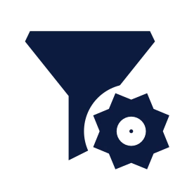 Filter settings icon, Sharp Solid style