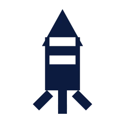 Firework rocket icon, Sharp Solid style