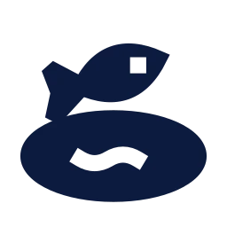 Fish farm icon, Sharp Solid style