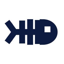 Fishbone icon, Sharp Solid style