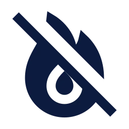 Flame off icon, Sharp Solid style