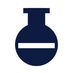 Flask round icon, Sharp Solid style