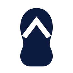 Flip flop icon, Sharp Solid style