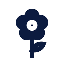 Flower icon, Sharp Solid style
