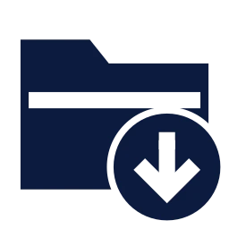 Folder down icon, Sharp Solid style