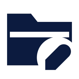 Folder edit icon, Sharp Solid style