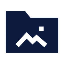 Folder image icon, Sharp Solid style