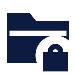 Folder lock icon, Sharp Solid style