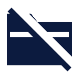 Folder off icon, Sharp Solid style