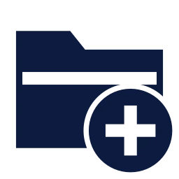 Folder plus icon, Sharp Solid style