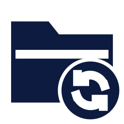 Folder refresh icon, Sharp Solid style