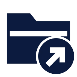 Folder share icon, Sharp Solid style