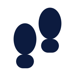 Footprint icon, Sharp Solid style