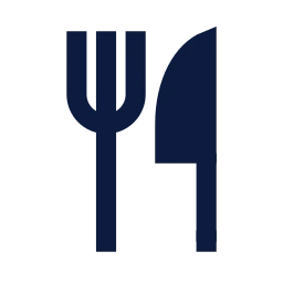 Fork knife icon, Sharp Solid style
