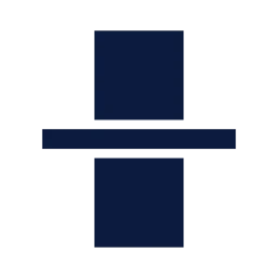 Fraction icon, Sharp Solid style