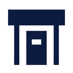 Gas station icon, Sharp Solid style