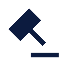 Gavel icon, Sharp Solid style