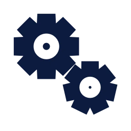 Gears icon, Sharp Solid style