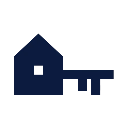 House key icon, Sharp Solid style